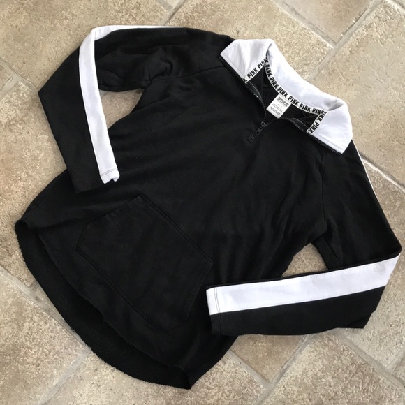 PINK Victoria's Secret Tops - ❤️  VS PINK Black Quarter Zip